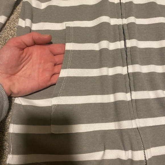 Striped Zipper Hoodie - Picture 3 of 5